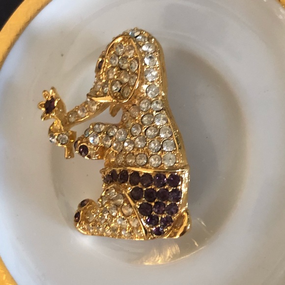 Vintage NAPIER BABY ELEPHANT Brooch ~ BOOK PIECE ✨ - Picture 6 of 8